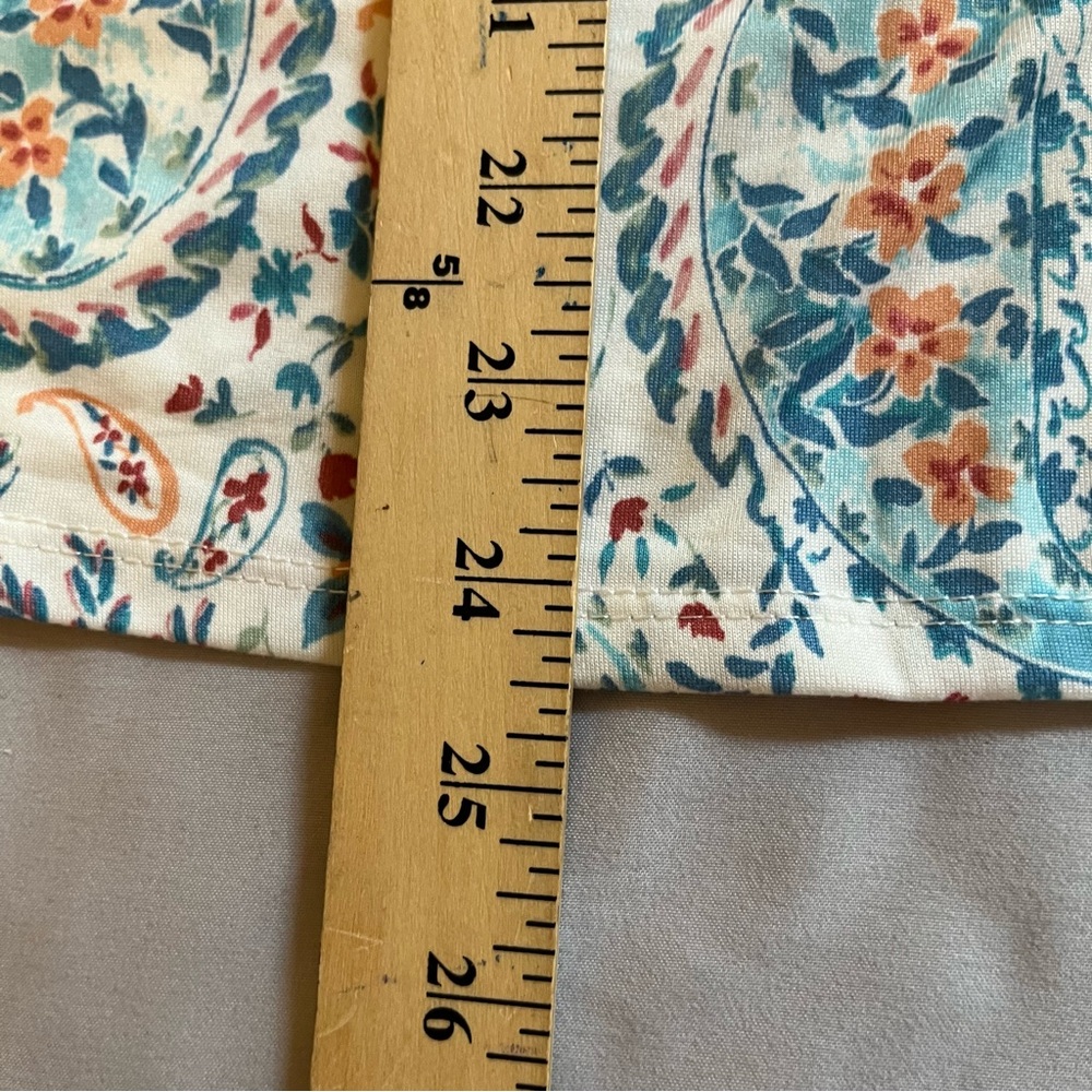 Flora by Floral Nikrooz Short Pajama Set Paisley Floral XL NWT - Picture 8 of 9